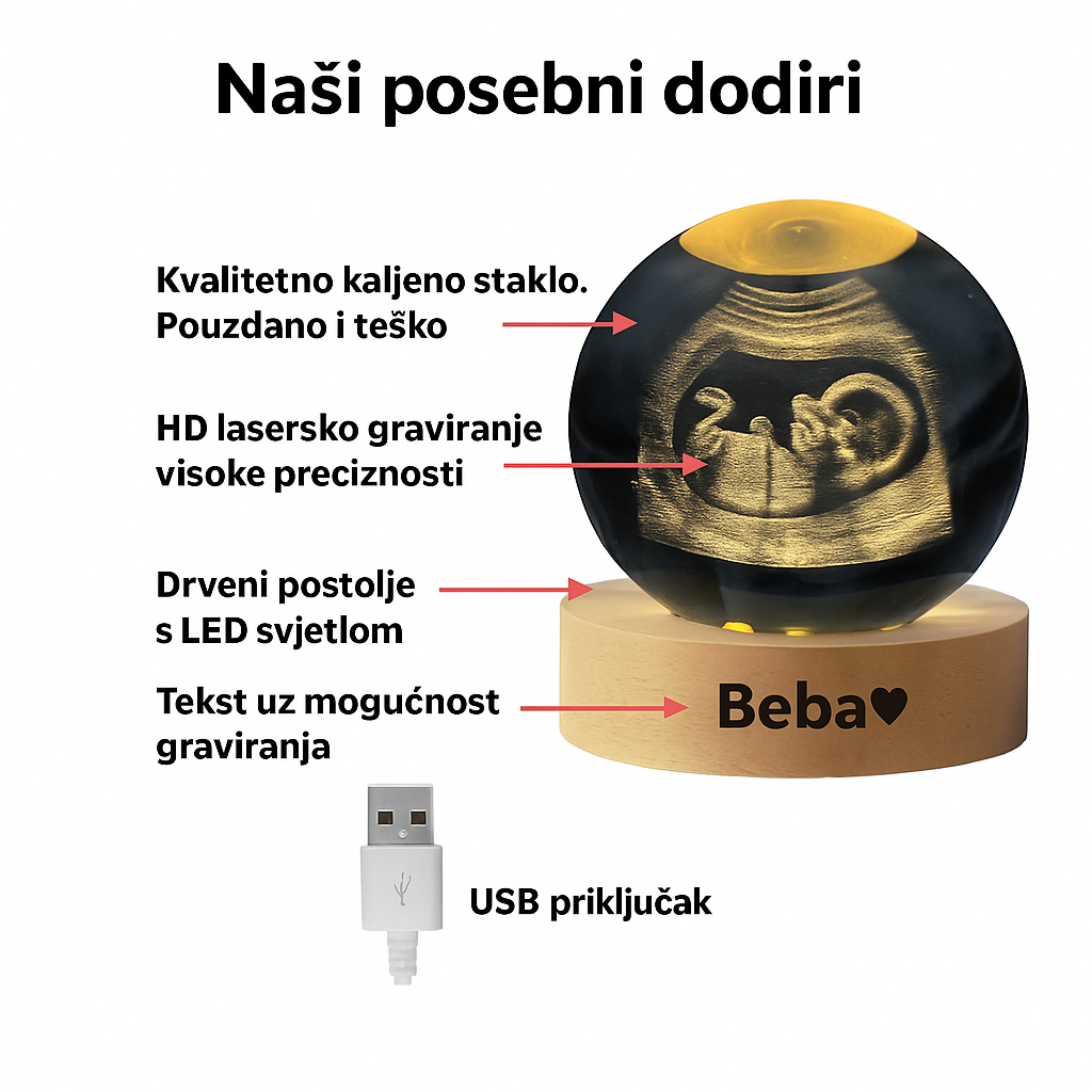 Personalizirana gravirana lampa